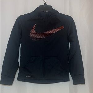 Boys’- Nike Black Jacket with Neon Orange  Swoosh